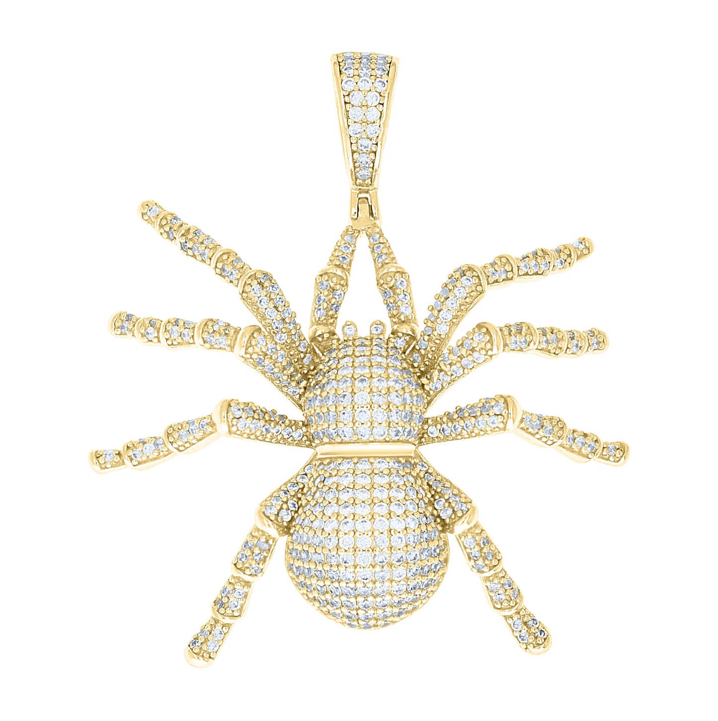 Sterling Silver Mens Cubic-Zirconia Spider Wildlife Pendant – Elegant Jewelry Gift for Birthday, Anniversary, Engagement, Wedding