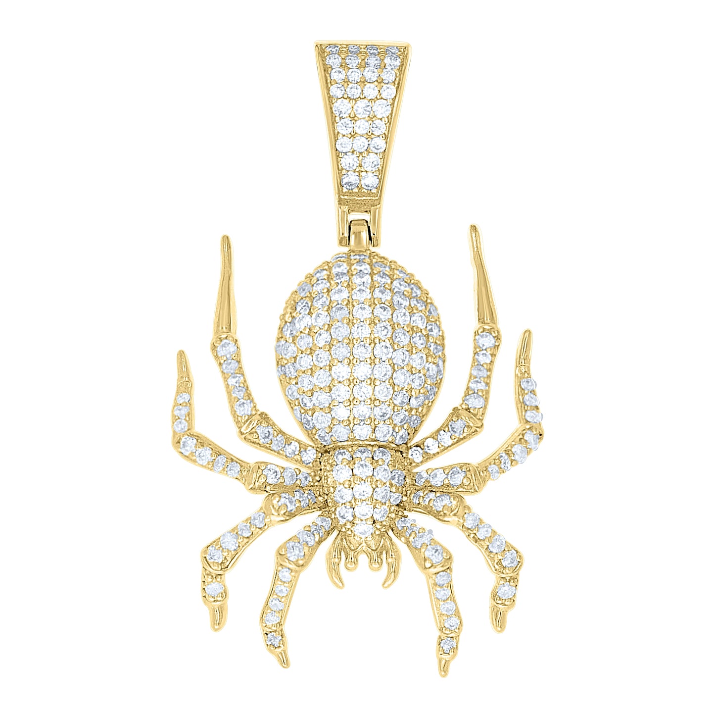 Sterling Silver Mens Cubic-Zirconia Spider Wildlife Pendant – Elegant Jewelry Gift for Birthday, Anniversary, Engagement, Wedding