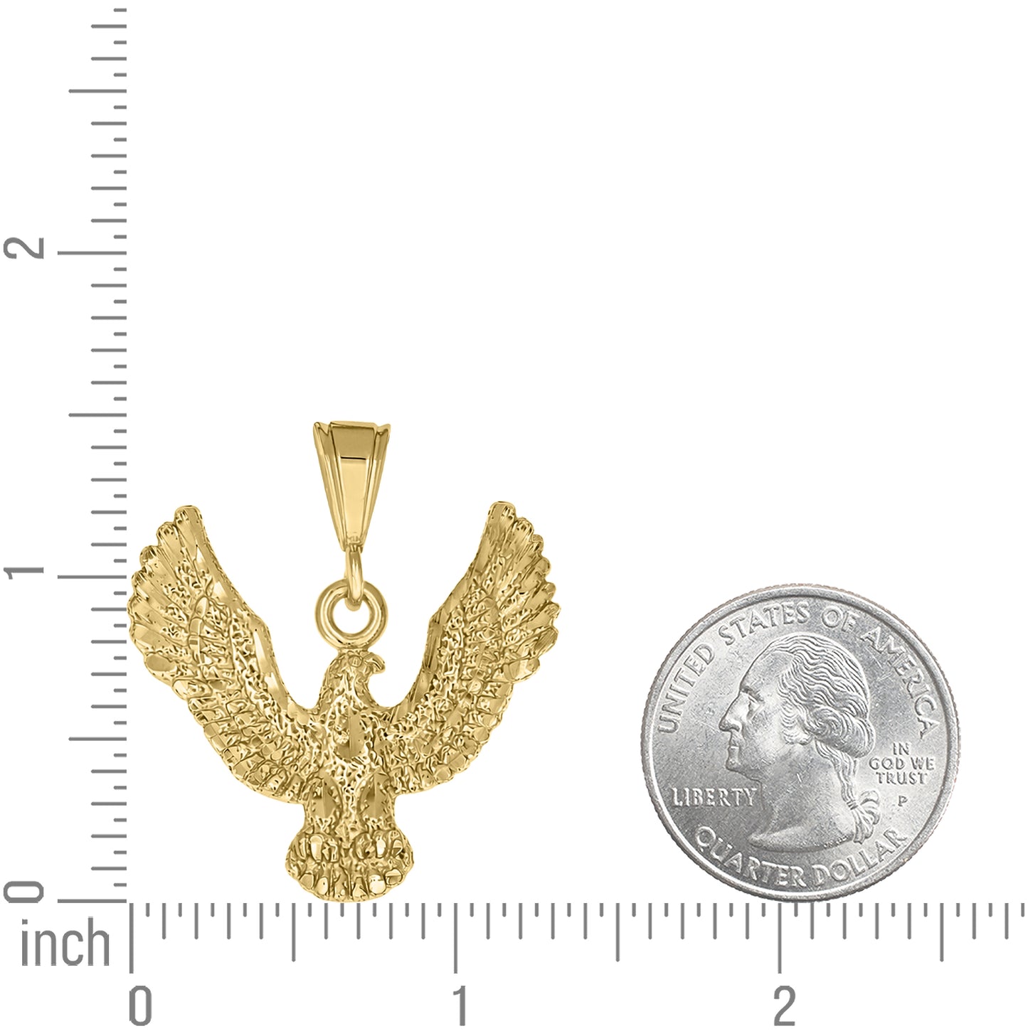 Sterling Silver Yellow-Tone Unisex Eagle Fashion Pendant – Elegant Jewelry Gift for Birthday, Anniversary, Engagement, Wedding