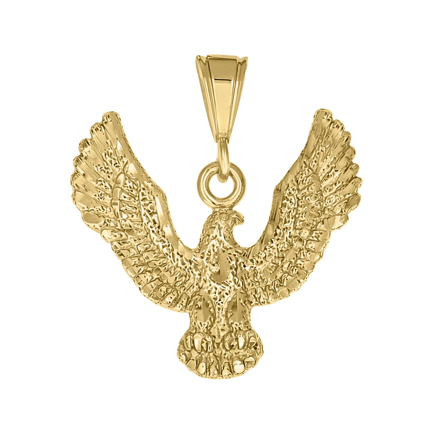 Sterling Silver Yellow-Tone Unisex Eagle Fashion Pendant – Elegant Jewelry Gift for Birthday, Anniversary, Engagement, Wedding