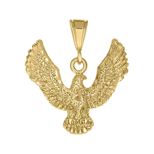 Sterling Silver Yellow-Tone Unisex Eagle Fashion Pendant – Elegant Jewelry Gift for Birthday, Anniversary, Engagement, Wedding