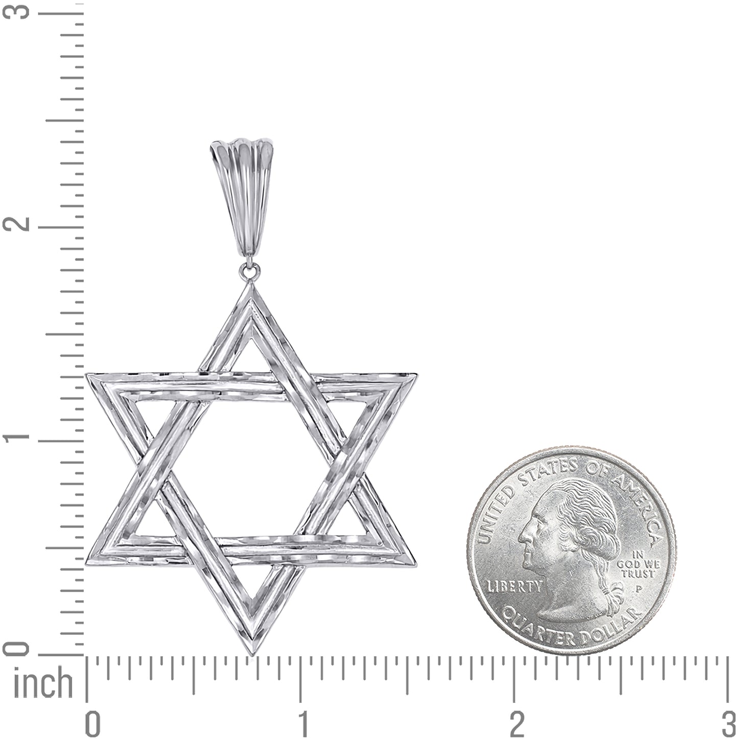 Sterling Silver Unisex Star Of David Religious Charm Pendant – Elegant Jewelry Gift for Birthday, Anniversary, Engagement, Wedding