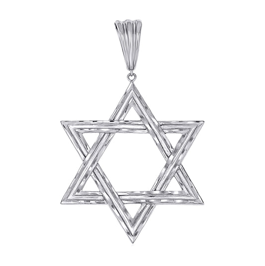 Sterling Silver Unisex Star Of David Religious Charm Pendant – Elegant Jewelry Gift for Birthday, Anniversary, Engagement, Wedding