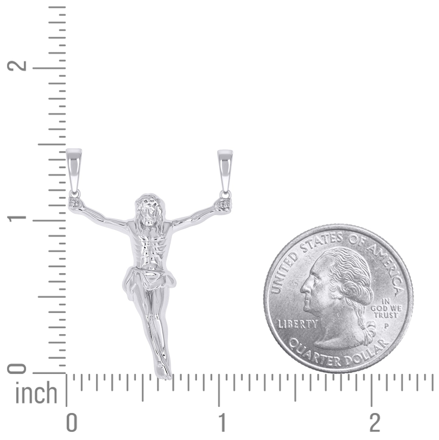 Sterling Silver Men Crucifix Religious Charm Pendant – Elegant Jewelry Gift for Birthday, Anniversary, Engagement, Wedding