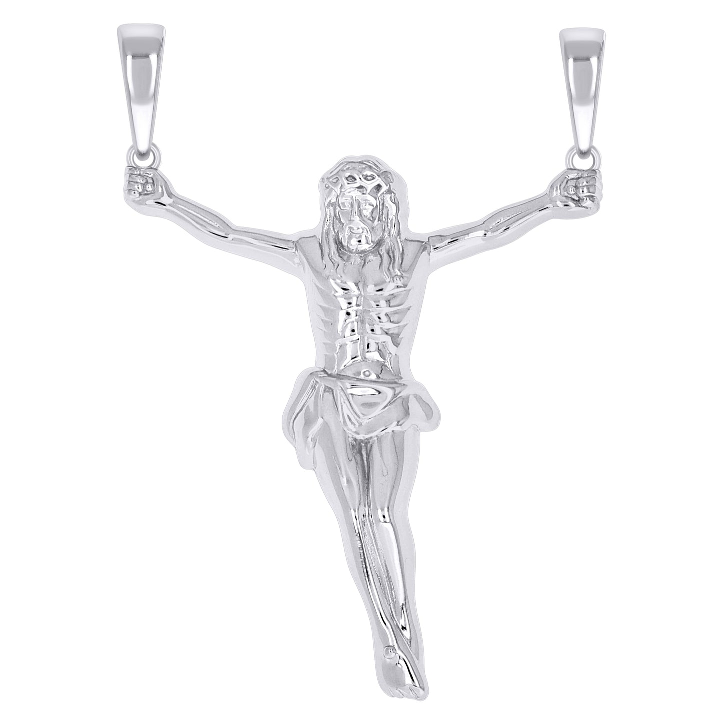 Sterling Silver Men Crucifix Religious Charm Pendant – Elegant Jewelry Gift for Birthday, Anniversary, Engagement, Wedding