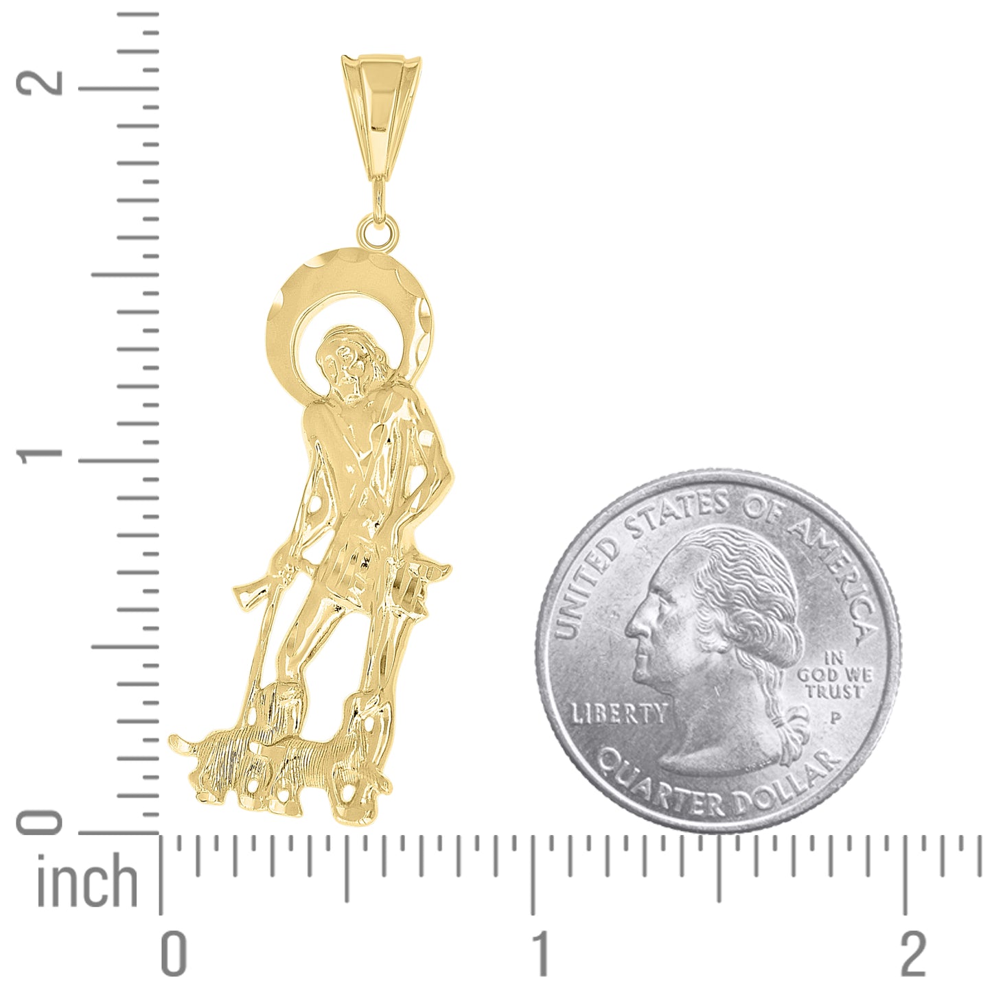 Sterling Silver Men St. Lazarus Religious Charm Pendant – Elegant Jewelry Gift for Birthday, Anniversary, Engagement, Wedding