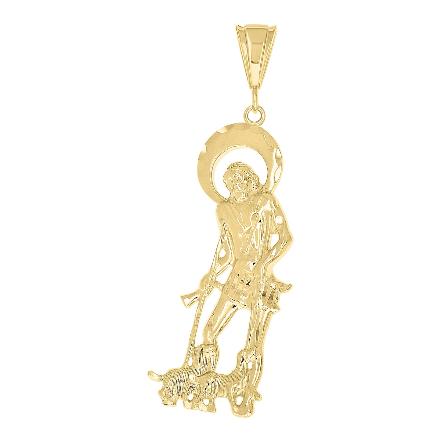 Sterling Silver Men St. Lazarus Religious Charm Pendant – Elegant Jewelry Gift for Birthday, Anniversary, Engagement, Wedding