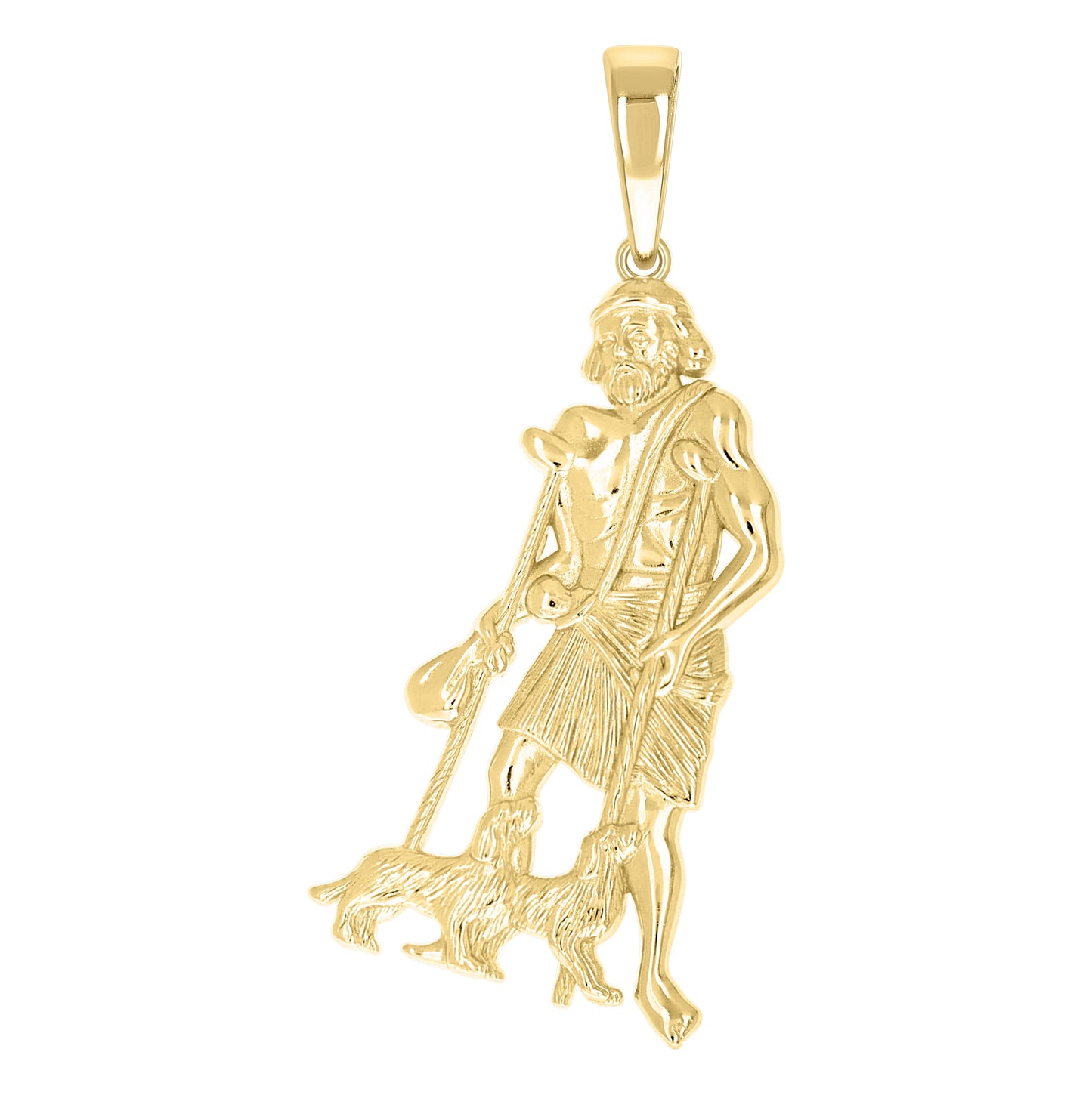 Sterling Silver Men St. Lazarus Religious Charm Pendant – Elegant Jewelry Gift for Birthday, Anniversary, Engagement, Wedding