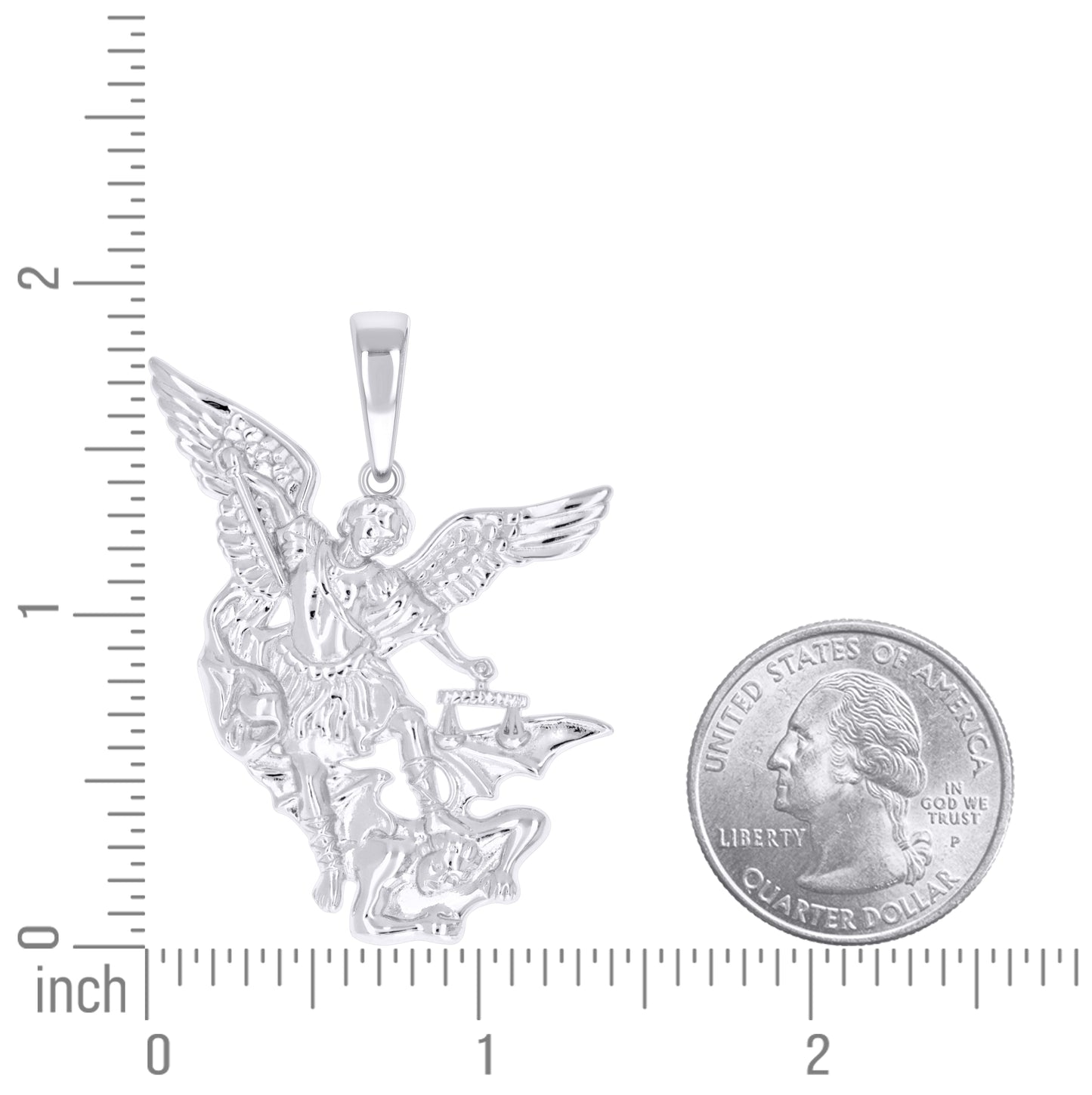 Sterling Silver Men St. Michael Religious Charm Pendant – Elegant Jewelry Gift for Birthday, Anniversary, Engagement, Wedding