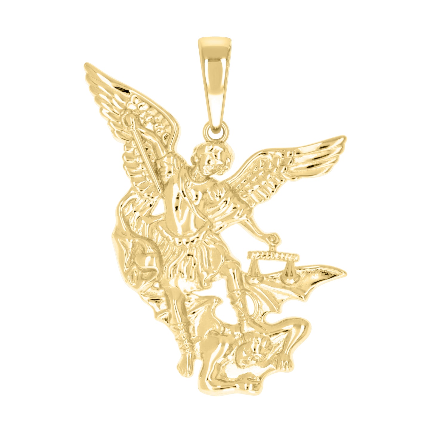 Sterling Silver Men St. Michael Religious Charm Pendant – Elegant Jewelry Gift for Birthday, Anniversary, Engagement, Wedding