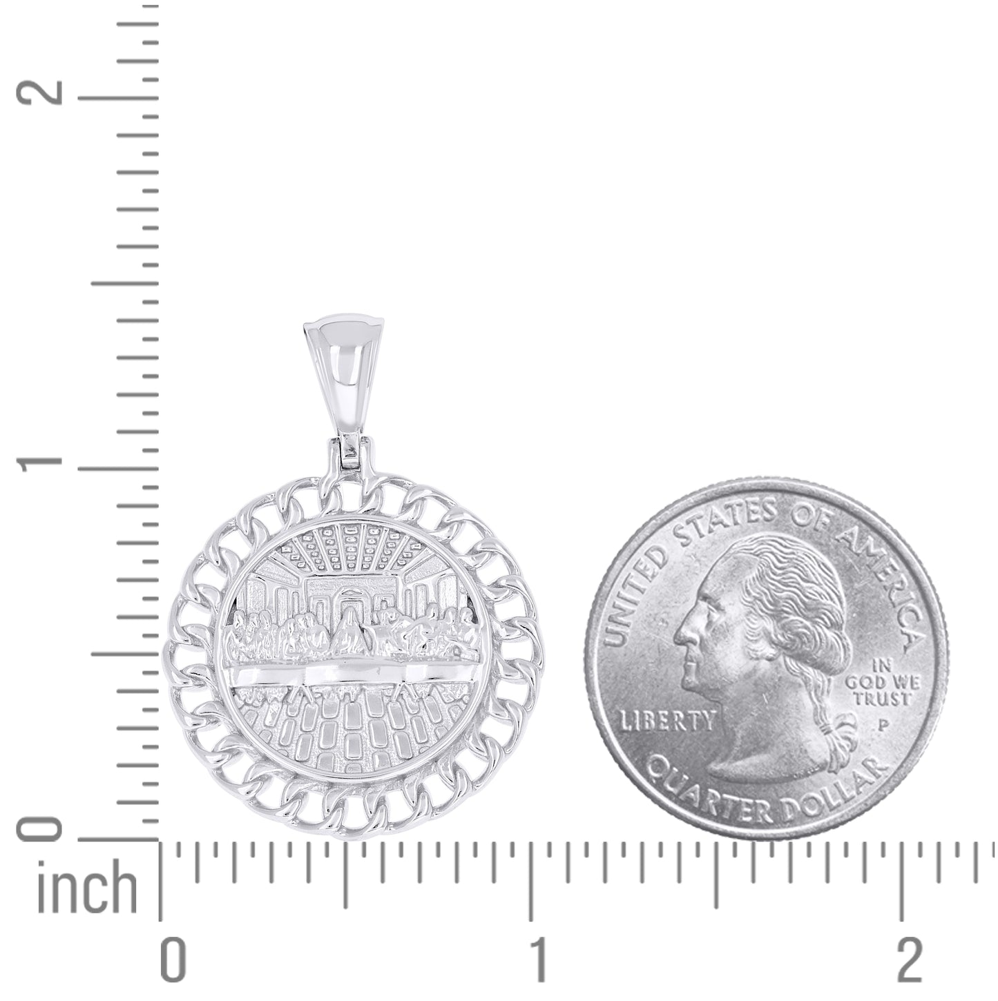Sterling Silver Men Last Supper Religious Charm Pendant – Elegant Jewelry Gift for Birthday, Anniversary, Engagement, Wedding