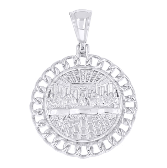 Sterling Silver Men Last Supper Religious Charm Pendant – Elegant Jewelry Gift for Birthday, Anniversary, Engagement, Wedding