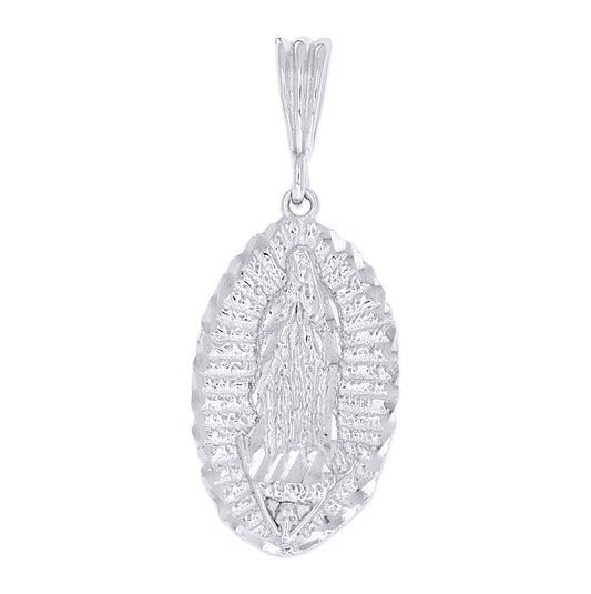 Sterling Silver Men Guadalupe Religious Charm Pendant – Elegant Jewelry Gift for Birthday, Anniversary, Engagement, Wedding