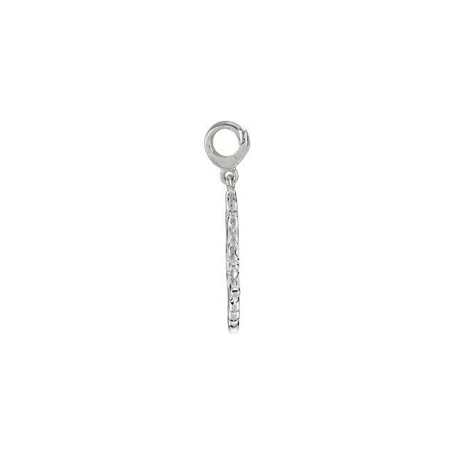 14K White Gold 28.75 X 17 Mm Polished Sun Charm/Pendant