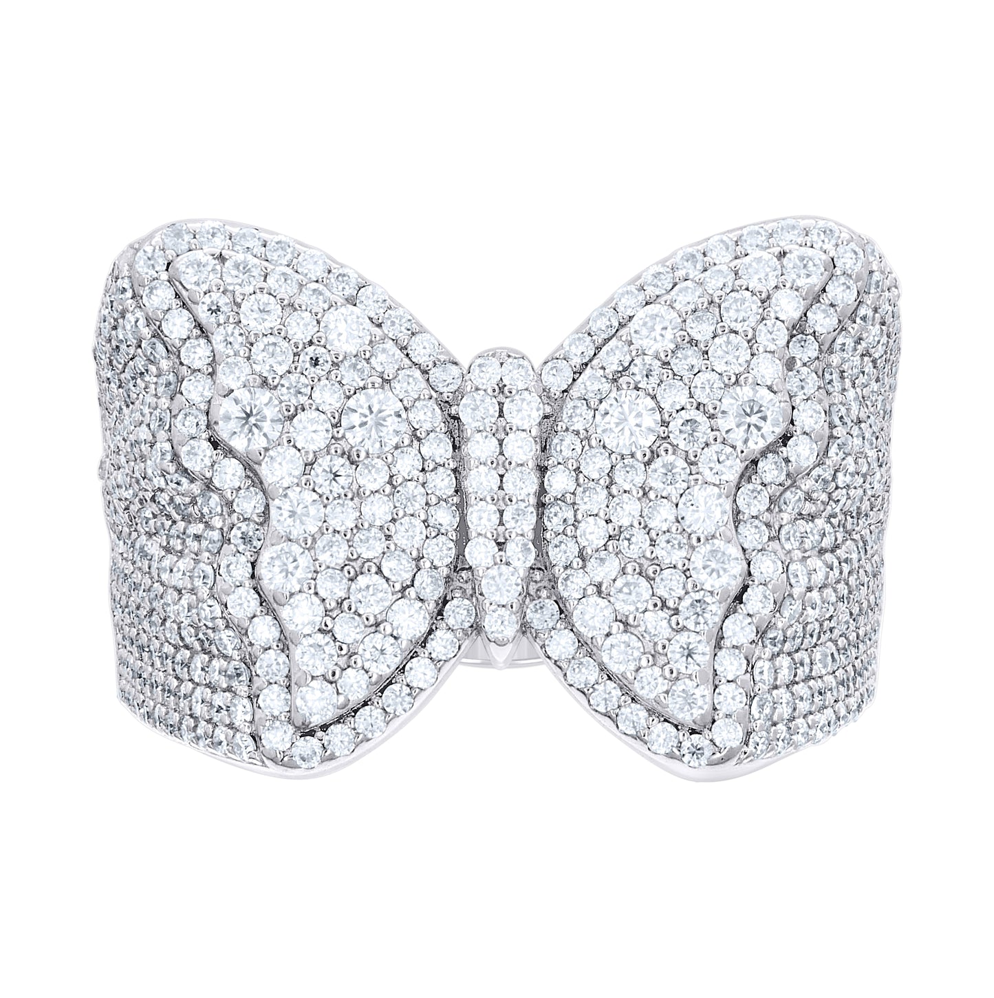 Sterling Silver Womens Cubic-Zirconia Butterfly Fashion Ring Size 10– Elegant Jewelry Gift for Birthday, Anniversary, Engagement, Wedding