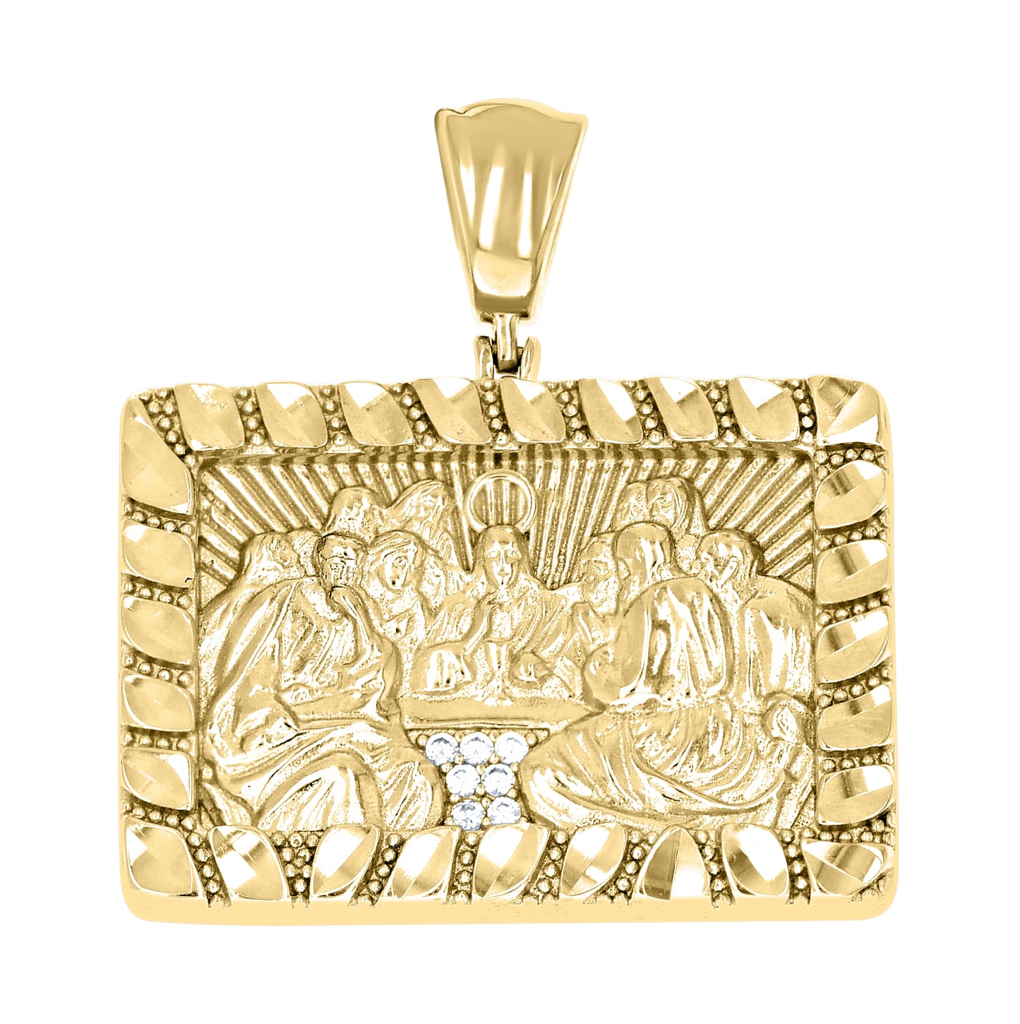Sterling Silver Men Last Supper Religious Charm Pendant – Elegant Jewelry Gift for Birthday, Anniversary, Engagement, Wedding