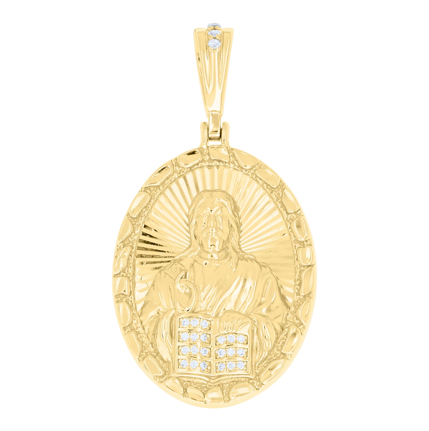 Sterling Silver Unisex Cubic-Zirconia Jesus Religious Pendant – Elegant Jewelry Gift for Birthday, Anniversary, Engagement, Wedding