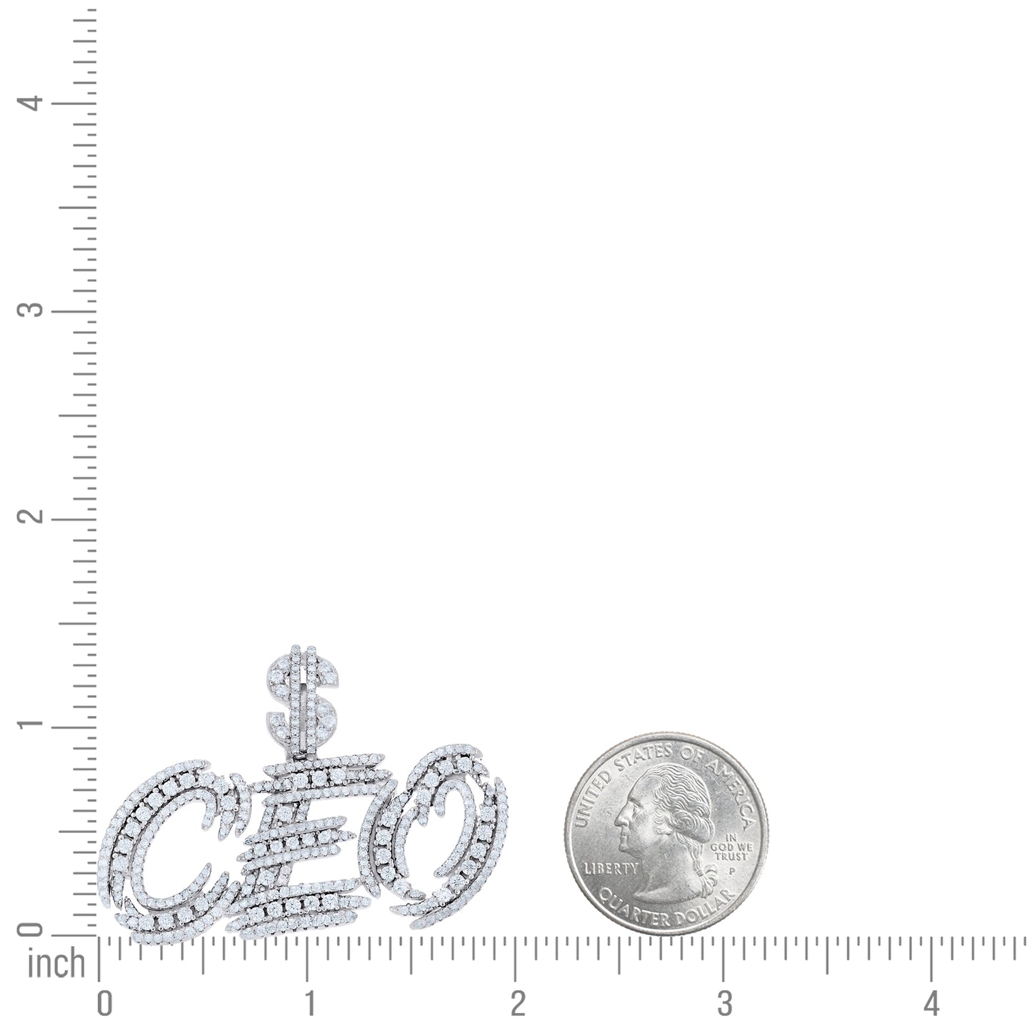 Sterling Silver Mens Moissanite Dollar Sign CEO Talking Fashion Pendant – Elegant Jewelry Gift for Birthday, Anniversary, Engagement, Wedding