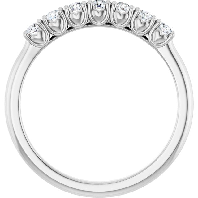 14K Yellow Or White Gold Round 2 Mm Polished 1/5 Ctw Lab-Grown Diamond Anniversary Band
