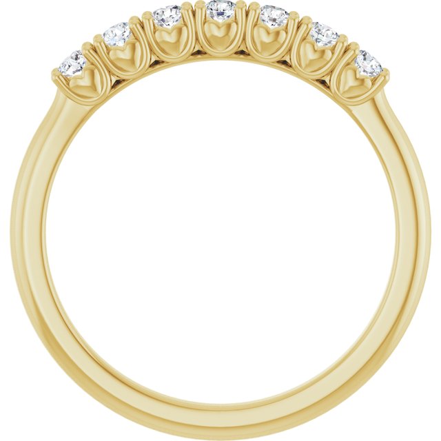 14K Yellow Or White Gold Round 2 Mm Polished 1/5 Ctw Lab-Grown Diamond Anniversary Band