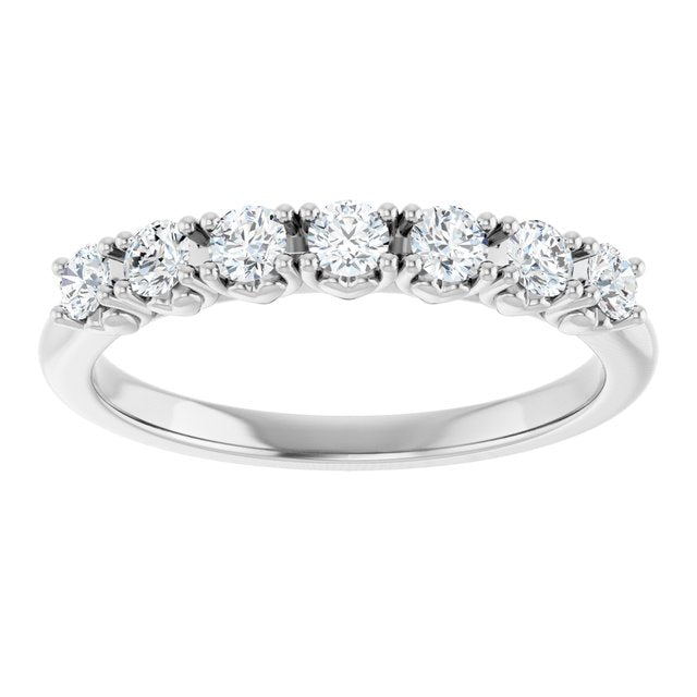 14K Yellow Or White Gold Round 2.5 Mm Polished 3/8 Ctw Lab-Grown Diamond Anniversary Band