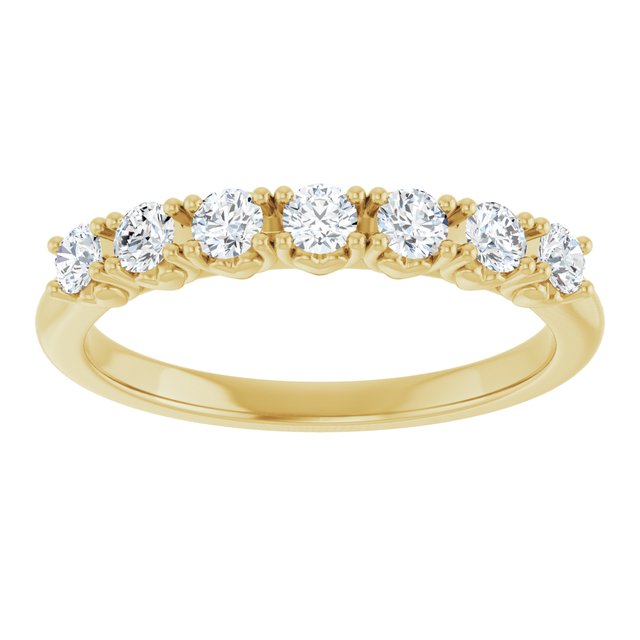 14K Yellow Or White Gold Round 2.5 Mm Polished 3/8 Ctw Lab-Grown Diamond Anniversary Band
