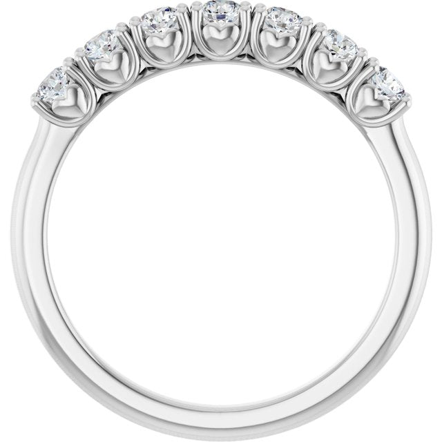 14K Yellow Or White Gold Round 2.5 Mm Polished 3/8 Ctw Lab-Grown Diamond Anniversary Band
