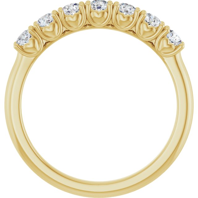 14K Yellow Or White Gold Round 2.5 Mm Polished 3/8 Ctw Lab-Grown Diamond Anniversary Band