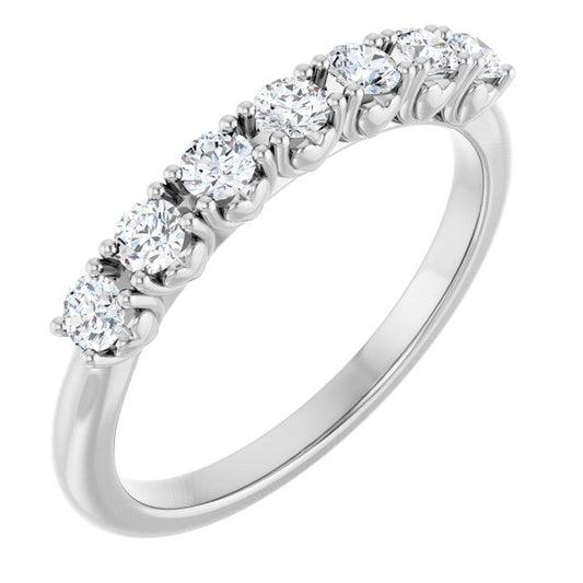 14K Yellow Or White Gold Round 2.5 Mm Polished 3/8 Ctw Lab-Grown Diamond Anniversary Band