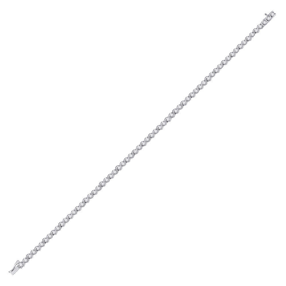 10K Yellow Or White Gold  Womens Round Diamond Classic Tennis Bracelet 1 Cttw