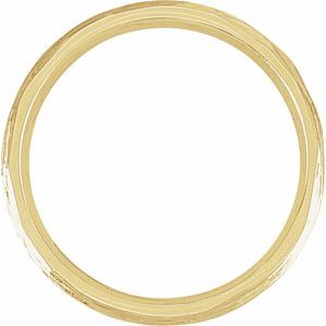 14K Yellow Or White Or Rose Gold Or Sterling Silver Or Platinum Tree Bark-Inspired Comfort-Fit Flat Band