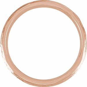 10K Yellow Or White Or Rose Gold Tree Bark-Inspired Comfort-Fit Flat Band