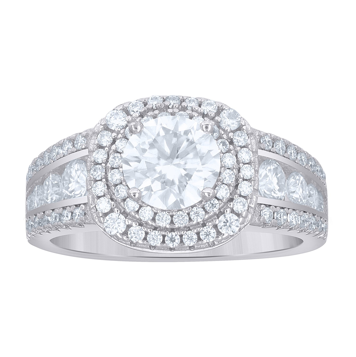 Sterling Silver Womens 1.95ct Moissanite Fashion Ring Size 10– Elegant Jewelry Gift for Birthday, Anniversary, Engagement, Wedding