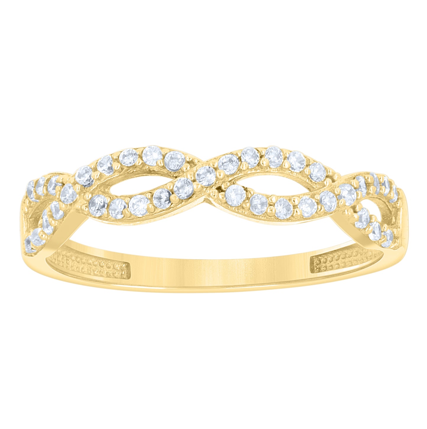 14kt Yellow Gold Womens Cubic-Zirconia Duo Bridal Ring Set – Elegant Jewelry Gift for Birthday, Anniversary, Engagement, Wedding