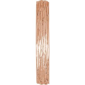 10K Yellow Or White Or Rose Gold Tree Bark-Inspired Comfort-Fit Flat Band
