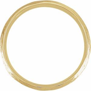 10K Yellow Or White Or Rose Gold Tree Bark-Inspired Comfort-Fit Flat Band