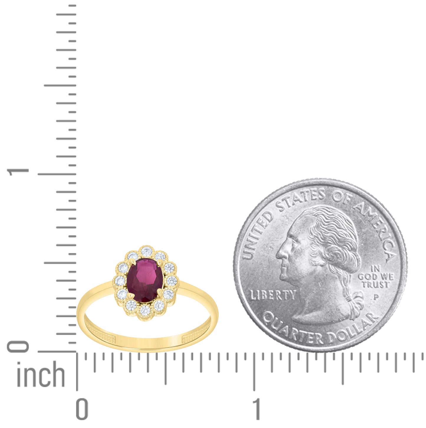 14kt Yellow Gold Womens Round Oval White Blue Cubic-Zirconia Flower Fashion Ring– Elegant Jewelry Gift for Birthday, Anniversary, Engagement, Wedding