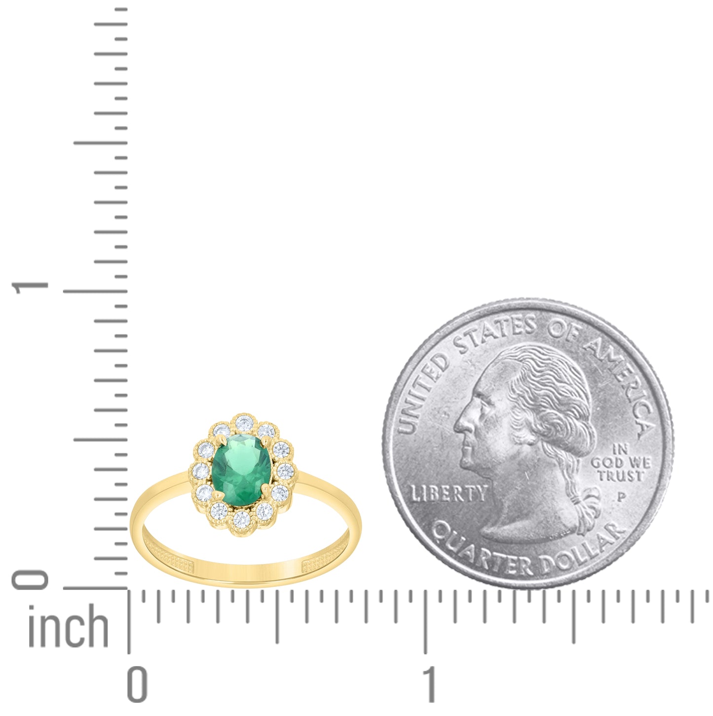 14kt Yellow Gold Womens Round Oval White Blue Cubic-Zirconia Flower Fashion Ring– Elegant Jewelry Gift for Birthday, Anniversary, Engagement, Wedding