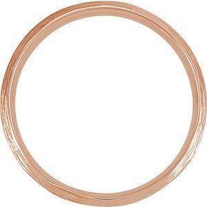 10K Yellow Or White Or Rose Gold Tree Bark-Inspired Comfort-Fit Flat Band