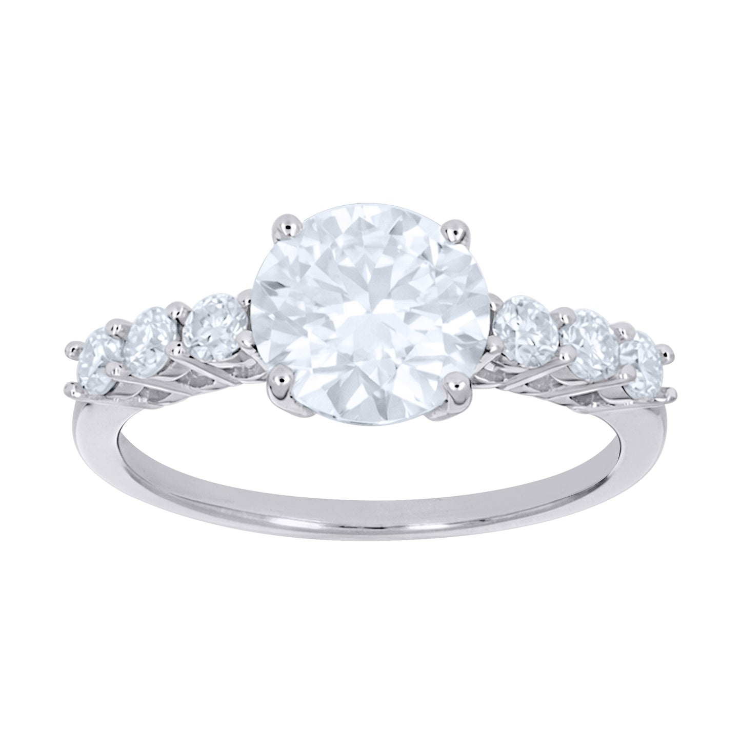 Sterling Silver Womens 3.48ct Moissanite Engagement Ring Size 10 – Elegant Jewelry Gift for Birthday, Anniversary, Engagement, Wedding