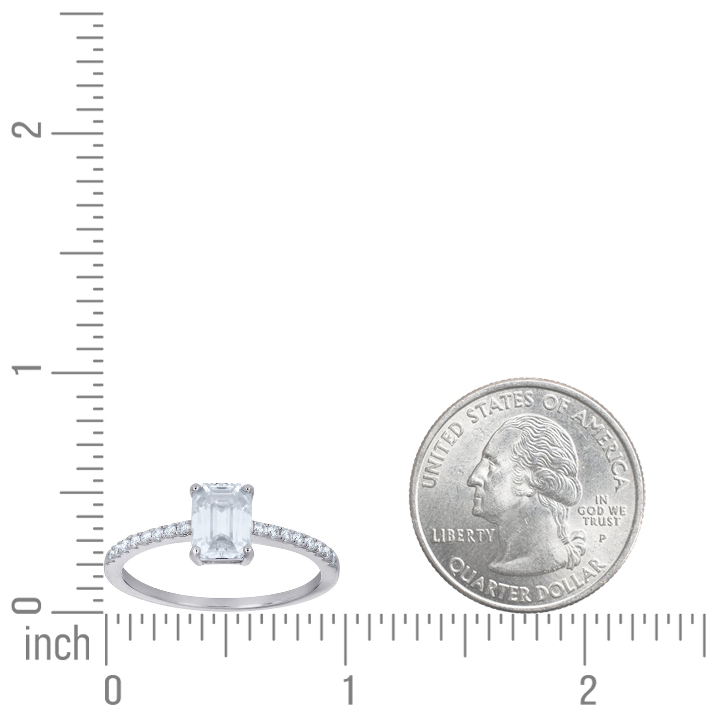 Sterling Silver Womens Emerald Round 1.66ct Moissanite Engagement Ring Size 10 – Elegant Jewelry Gift for Birthday, Anniversary, Engagement, Wedding