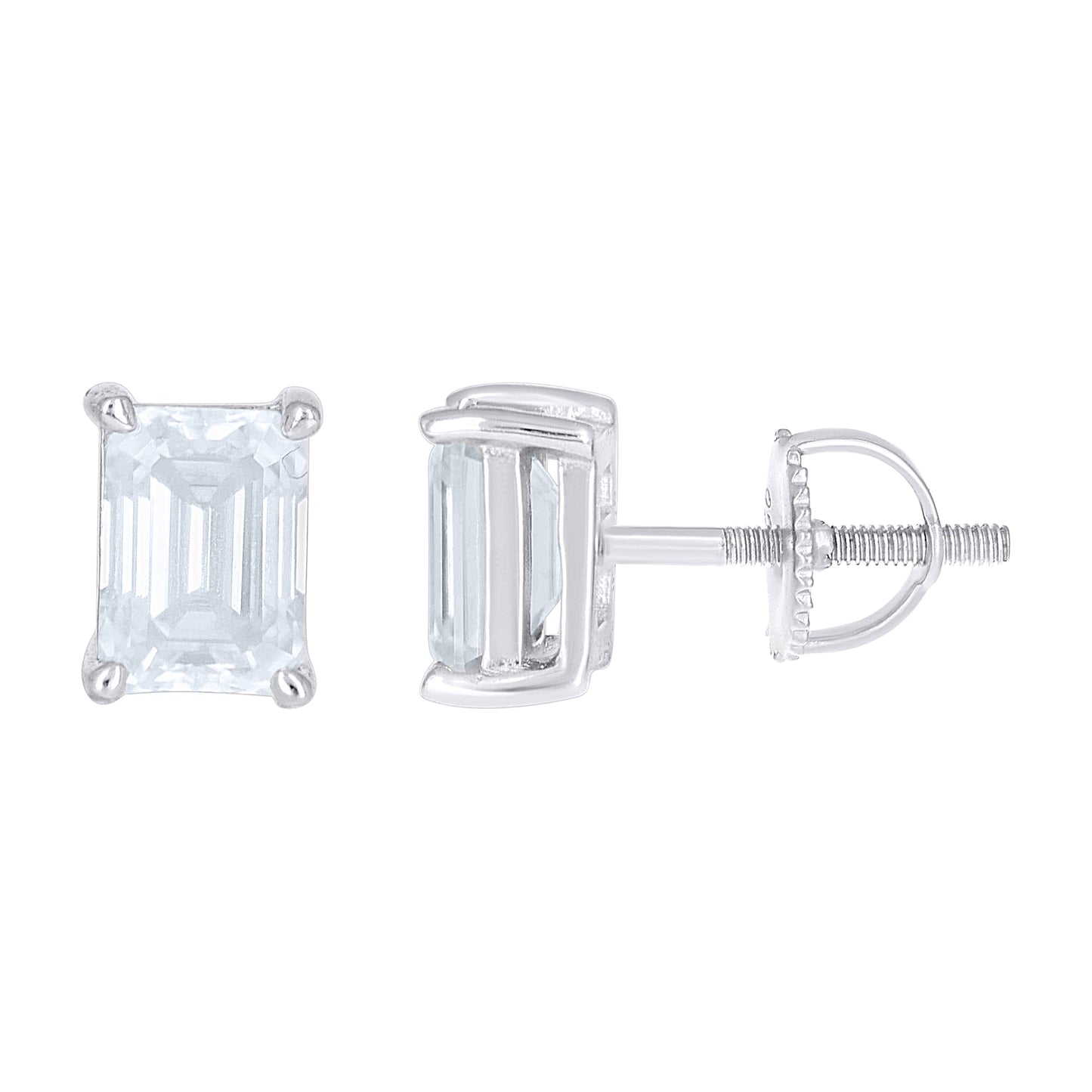 925 Sterling Silver Moissanite Stud Earrings – Elegant Jewelry Gift for Birthday, Anniversary, Engagement, Wedding