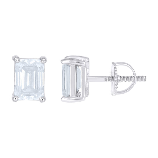925 Sterling Silver Moissanite Stud Earrings – Elegant Jewelry Gift for Birthday, Anniversary, Engagement, Wedding