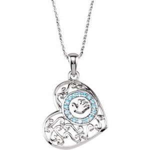 Sterling Silver Round 1.5 Mm  Handprints Boy Necklace, Length: 18 In