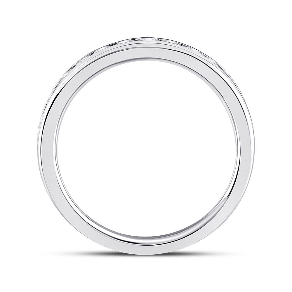 14K White Gold Womens Round Diamond Eternity Wedding Band 1 Cttw, Womens Size: 5-10