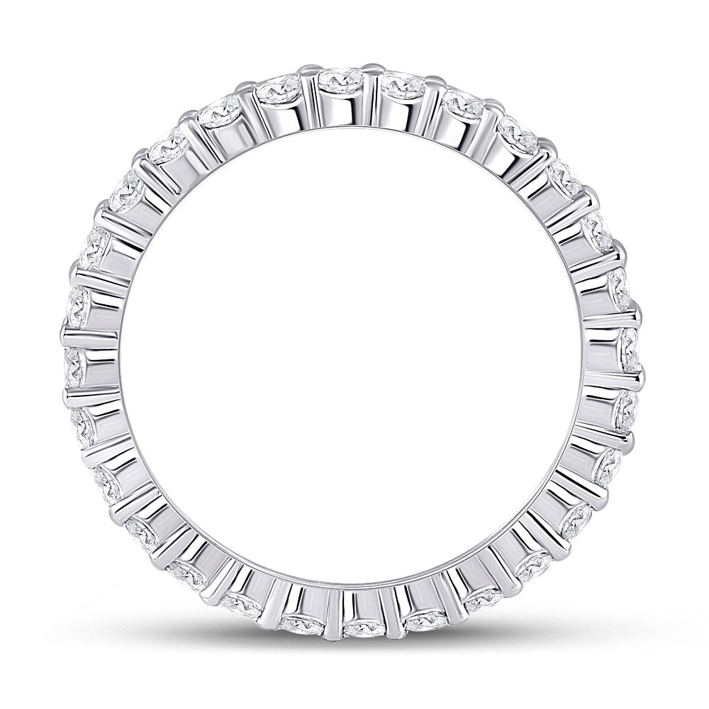 14K White Gold Womens Round Diamond Eternity Wedding Band 1 Cttw, Womens Size: 5-10