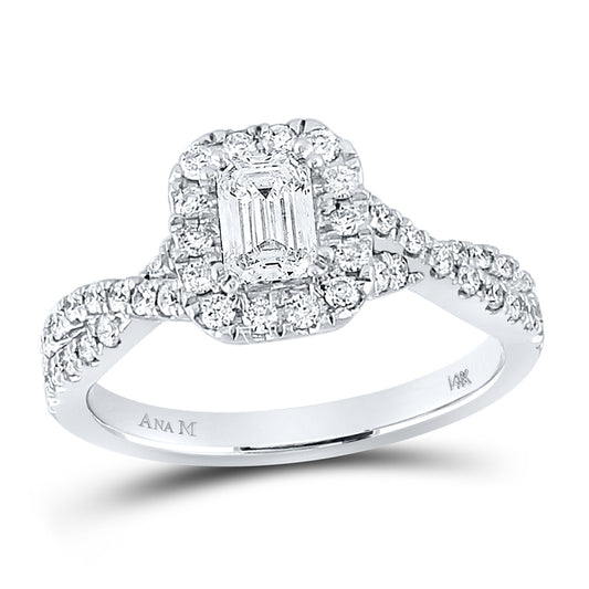 14K Yellow Or White Gold  Emerald Diamond Solitaire Bridal Wedding Engagement Ring 1 Cttw, Womens Size: 5-10