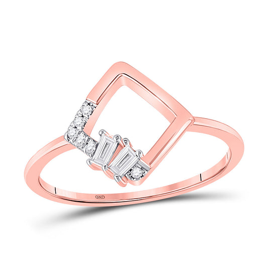 14K Yellow Or White Or Rose Gold Womens Baguette Diamond Modern Fashion Ring , Womens Size: 5-10