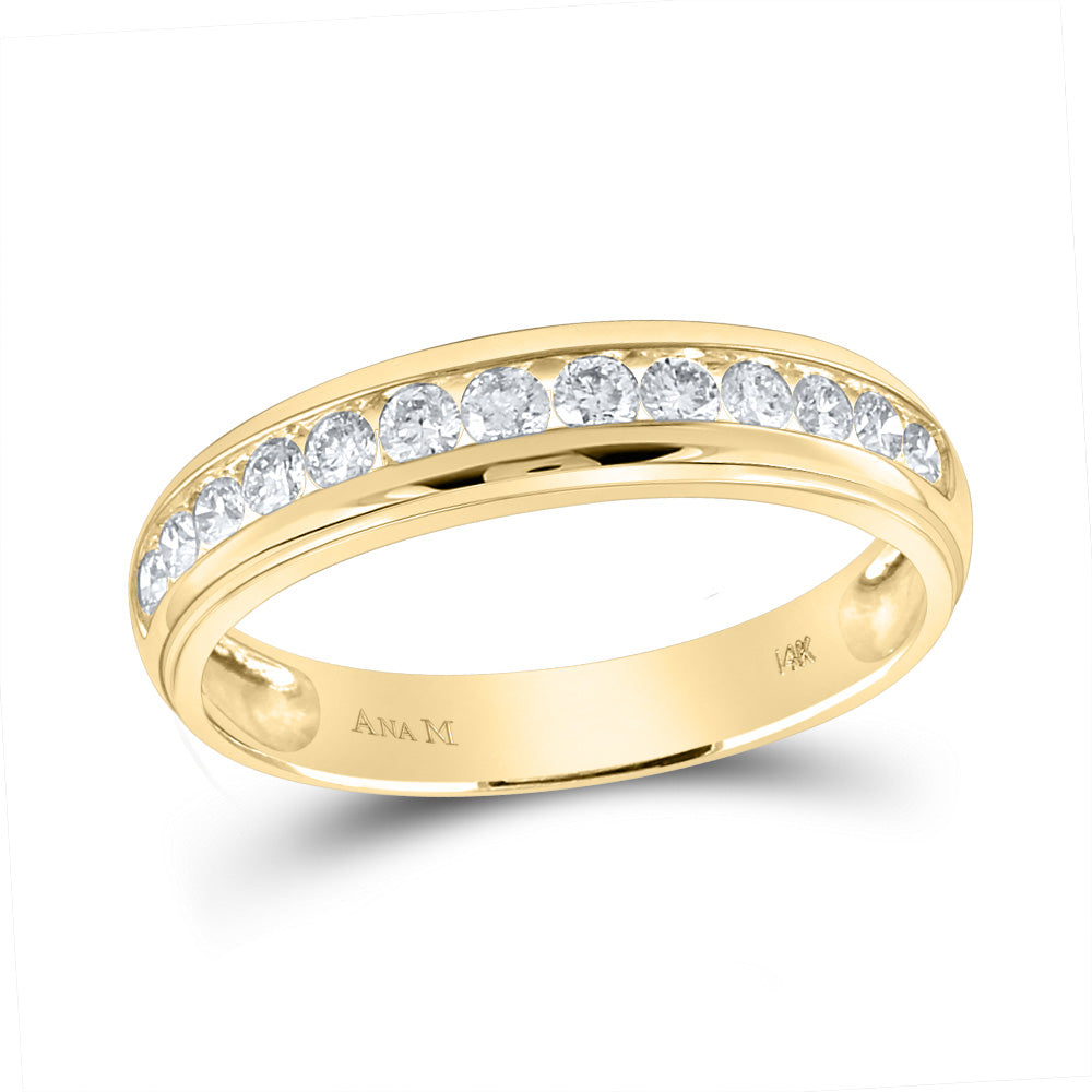 14K Yellow Or White Gold  His Hers Round Diamond Square Matching Wedding Set 1-3/4 Cttw, Womens Size: 5-10, Mens Size: 7-13