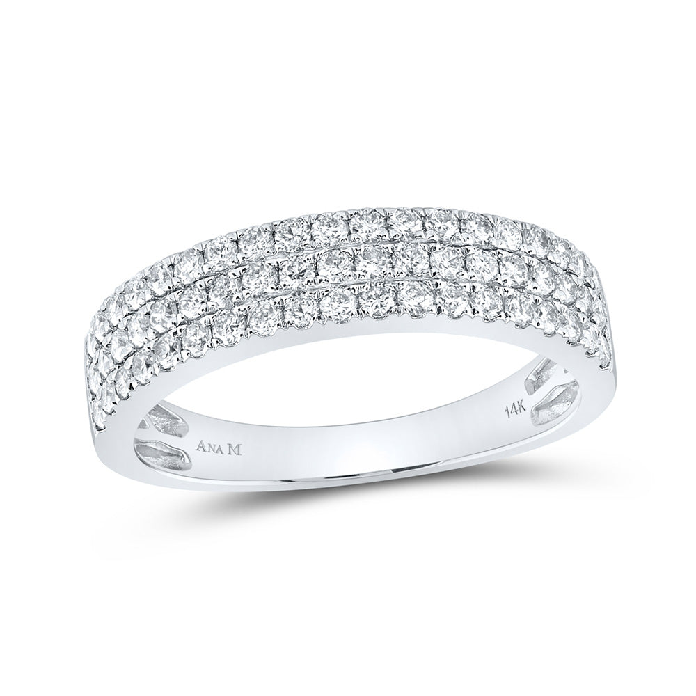 14K White Gold His Hers Round Diamond Cluster Matching Wedding Set 2-1/3 Cttw, Womens Size: 5-10, Mens Size: 7-13